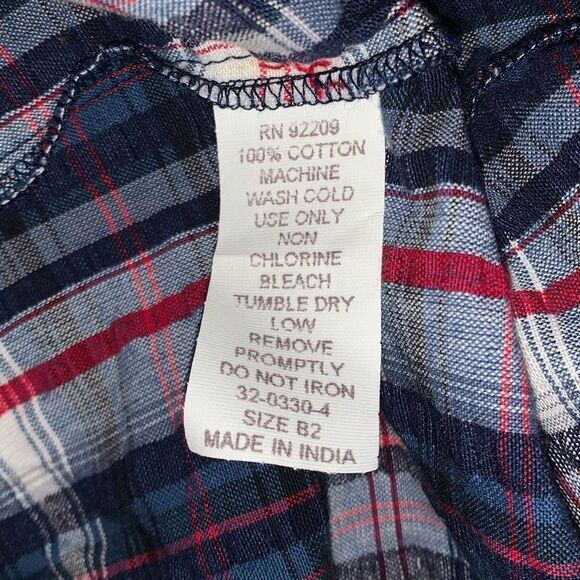 Vintage Main Street Blues Oversized Cotton Plaid Blazer Size B2 - Picture 14 of 14